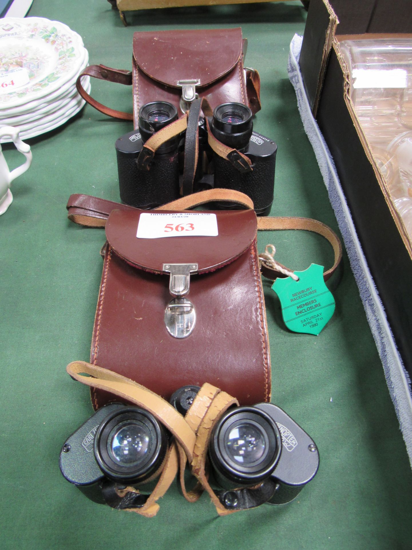 2 Carl Zeiss Jenoptem 8 x 30w binoculars in cases. Estimate £20-30.