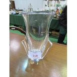 Glass vase by Daum, France, height 23.5cms. Estimate £30-50.