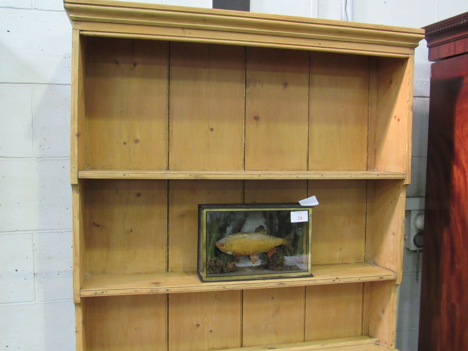 Pine Welsh dresser. 122 x 47 x 208cms. Estimate £75-100. - Image 3 of 4