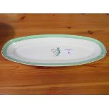 Clarice Cliff fish serving dish, length 57cms, together a Victorian wash bowl 39cms diameter.