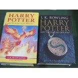 Harry Potter and the Deathly Hallows, first edition; Harry Potter and the Order of the Phoenix.