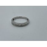 9ct white gold diamond half eternity ring, weight 2.4gm, size P 1/2. Estimate £150-180.