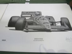 20 various Peter Ratcliffe ""Legends in Time"" limited edition posters of motor racing drivers in