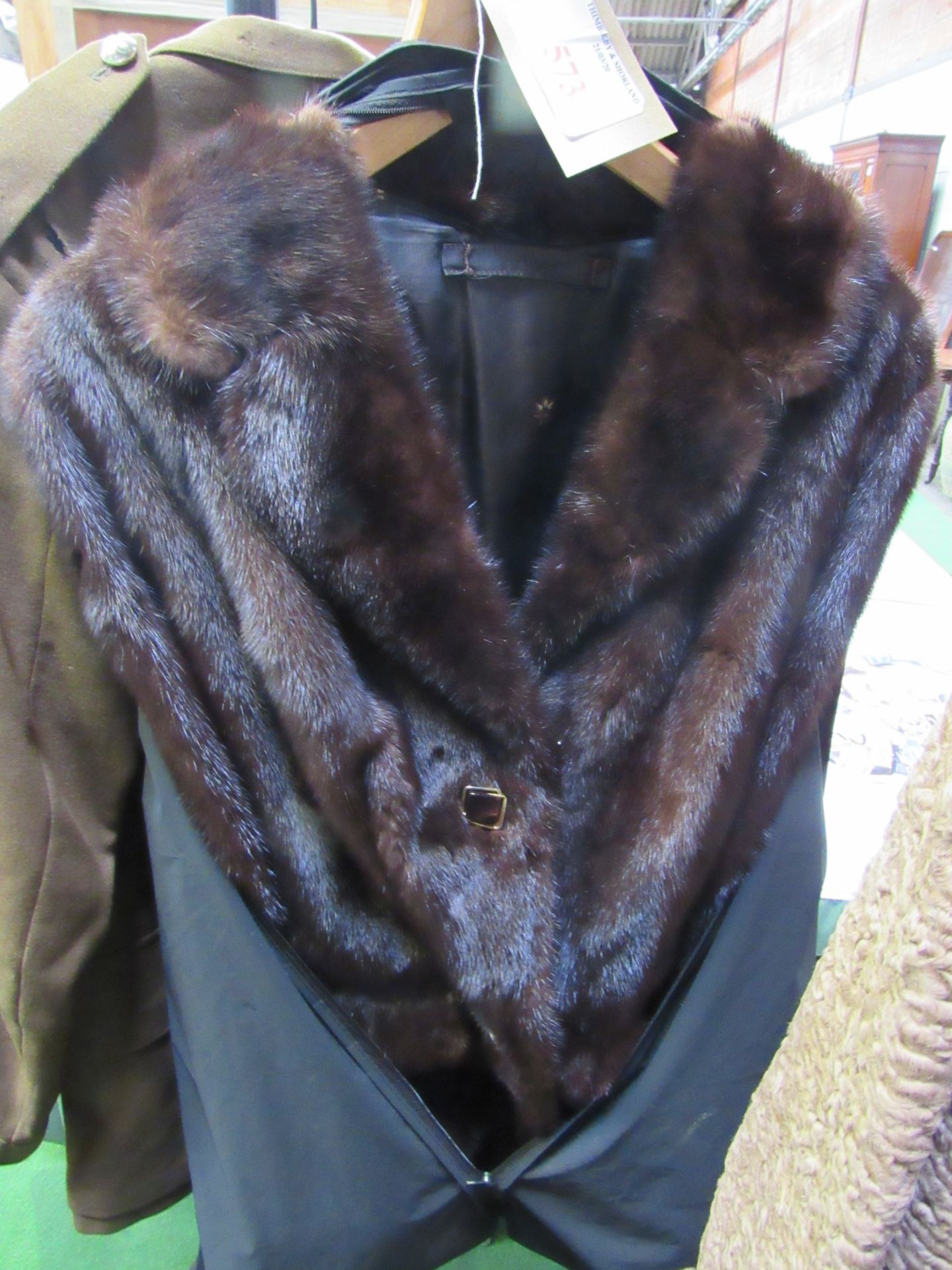 Mink 3/4 length coat.