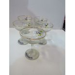 5 antique Babycham glasses. Estimate £20-30.