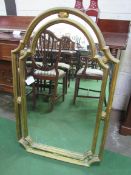 Arched top gilt framed mirror. 107 x 67cms. Estimate £.