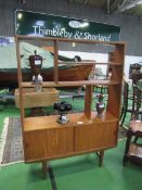 1970's teak room divider, 122 x 32 x 166cms. Estimate £30-50.