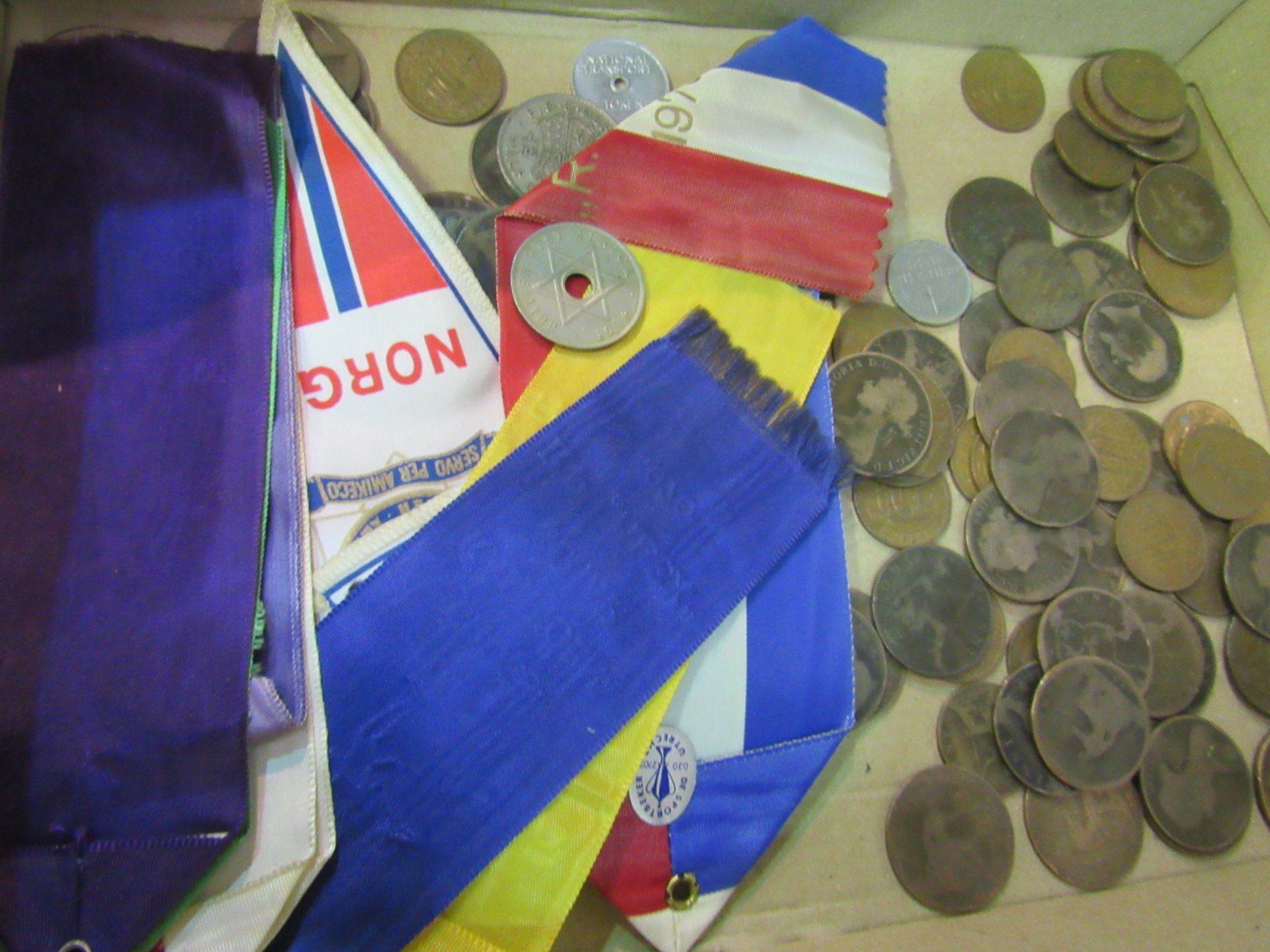 Collection of notes, coins and medals, together with 2 Russian icons. Estimate £10-20. - Image 2 of 2