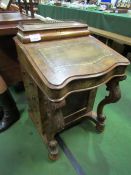 19th Century walnut Davenport, 57 x 58 x 89cms. Estimate £250-300.