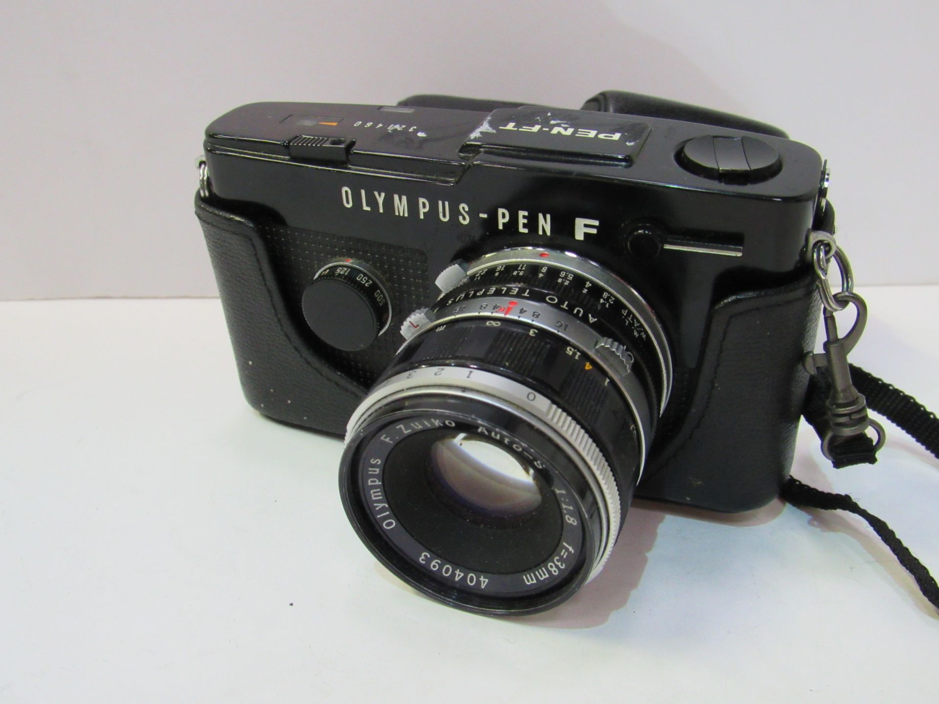 Olympus Pen-F camera body, lens and case. Estimate £80-100. - Image 2 of 3
