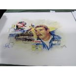 20 various Peter Ratcliffe ""Legends in Time"" limited edition posters of motor racing drivers in