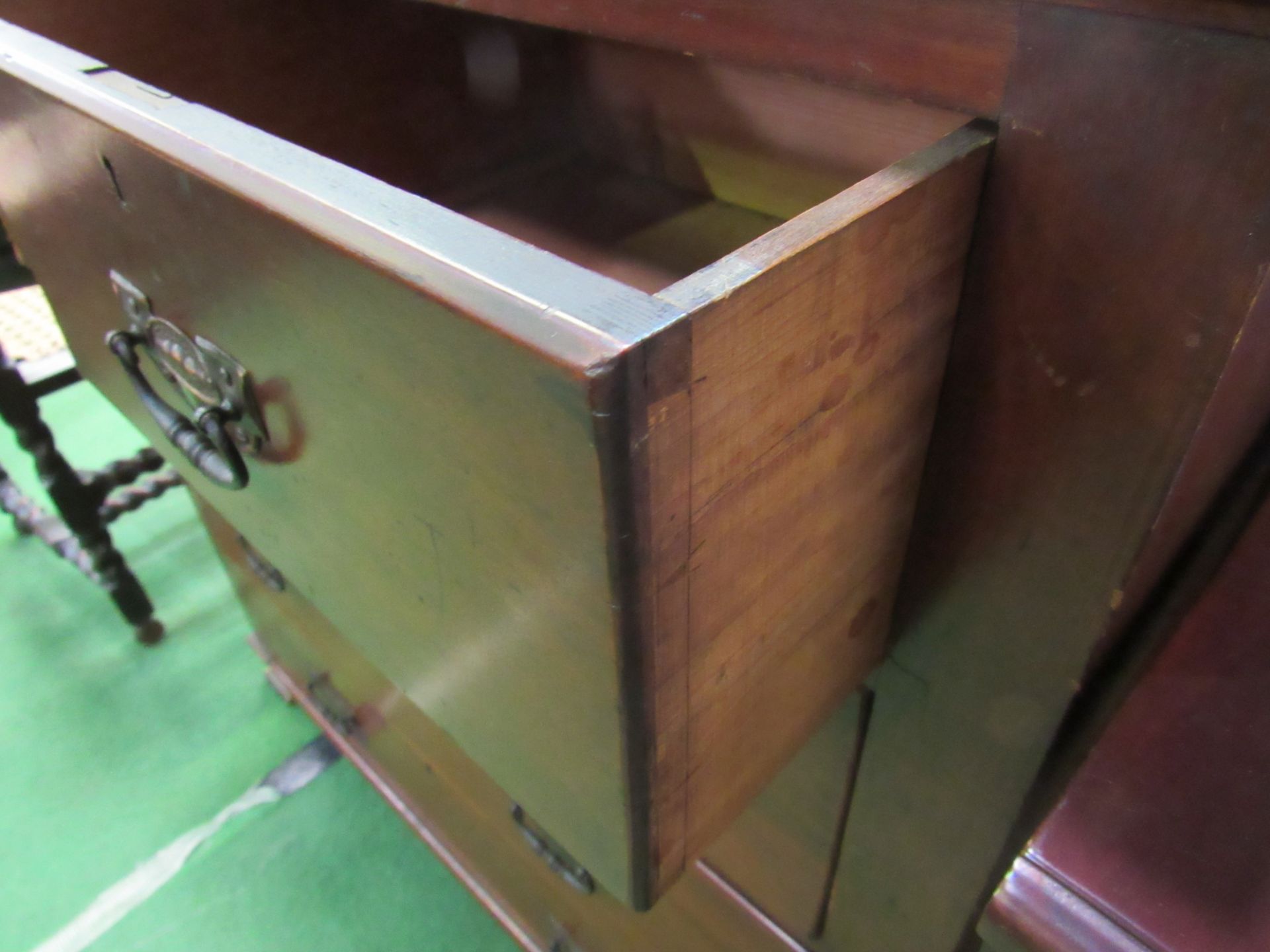 Mahogany chest of 2 over 3 drawers. 96 x 45 x 100cms. Estimate £40-60. - Image 3 of 3