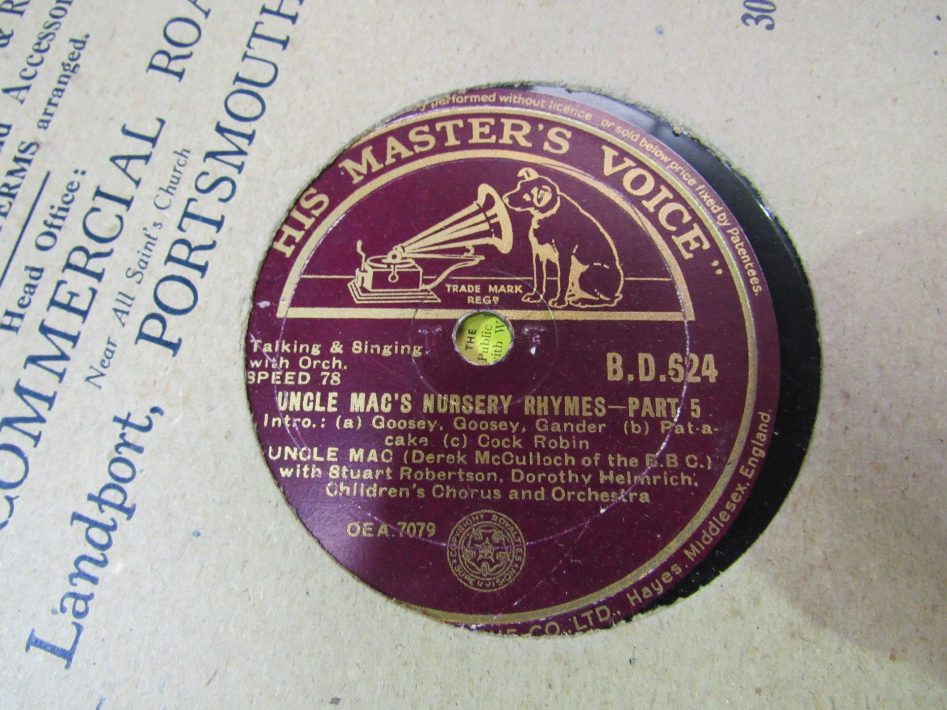 Quantity of early 78 RPM records including children's nursery rhymes. Estimate £10-20. - Image 3 of 3