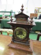 Junghans"" 19th Century Architectural mantel clock, full working order, key & pendulum. Estimate £