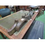 Vintage decorative double Ox Yoke of wood and iron construction. Estimate £50-80.