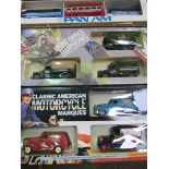 Pan Am Days Gone set; Post office telephone limited edition cars; Classic American Motorcycles.