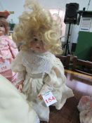 Kley & Hahn 250 O1/2 walking 13inch girl doll with fixed eyes and vintage clothes. Marks on head