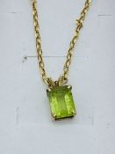 9ct yellow gold pendant necklace. Estimate £30-40.