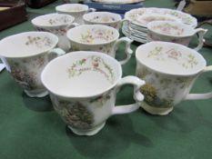 Royal Doulton Merry Midwinter from the Bramley Hedge gift collection, 8 tea plates, 3 saucers and