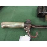 French ""LEBEL"" M1886 Cruciform Bayonet, ceremonial polished handle. Estimate £40-60.