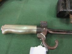 French ""LEBEL"" M1886 Cruciform Bayonet, ceremonial polished handle. Estimate £40-60.