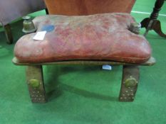 Original camel saddle. Estimate £30-50.