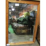 Large Southern Comfort advertising mirror, 91 x 65cms. Estimate £10-20.