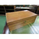 Mahogany writing slope cum lectern, with brass carry handles, complete with dismantlable stop,