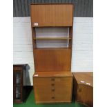 G-Plan display and storage unit, 76 x 46 x 197cms. Estimate £30-50.