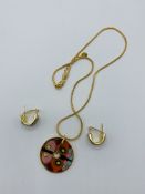 Frey Wille necklace and matching earrings. Estimate £120-150.