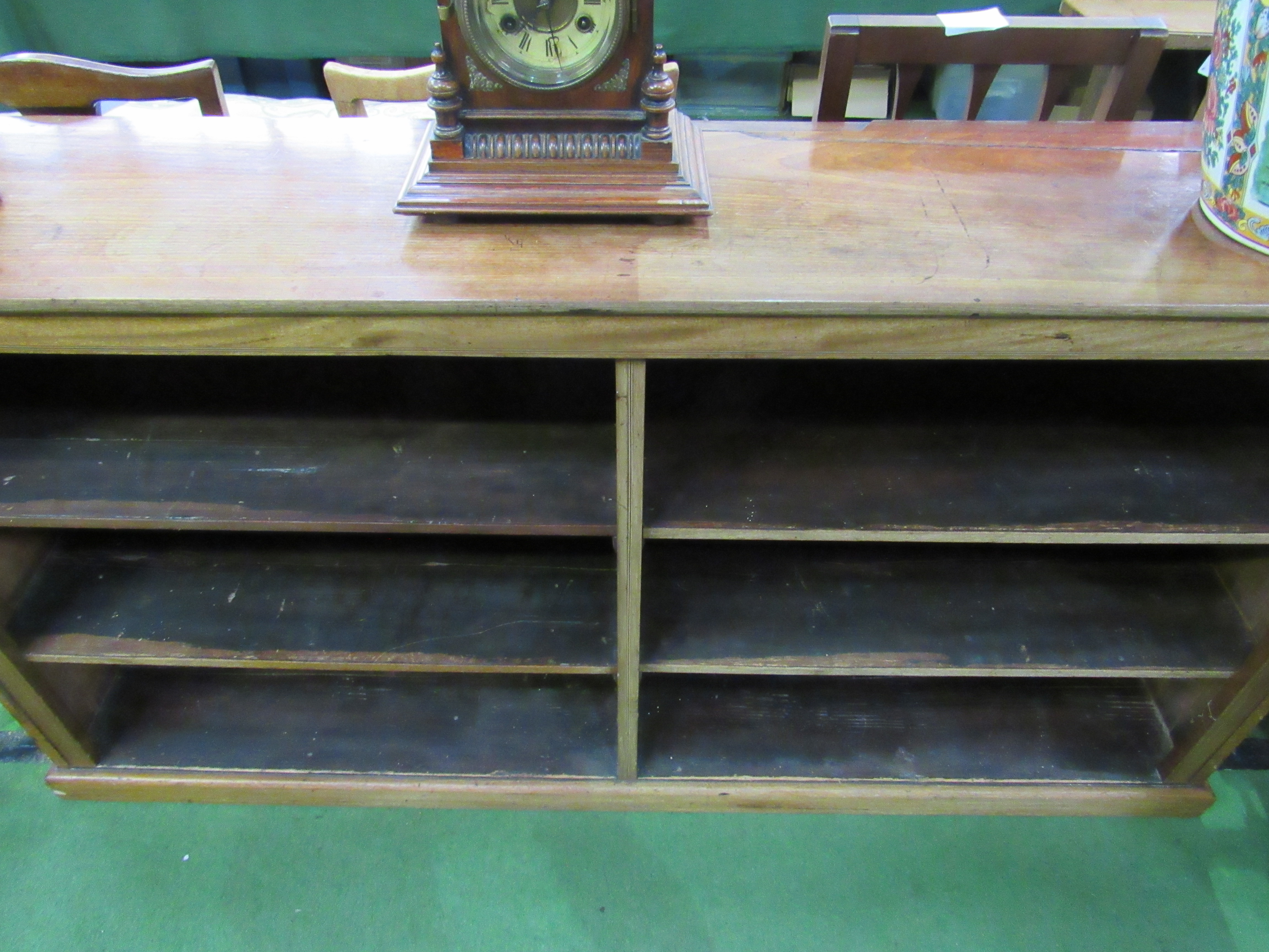 Mahogany open bookshelves, 156 x 34 x 80cms. Estimate £50-80. - Image 2 of 3