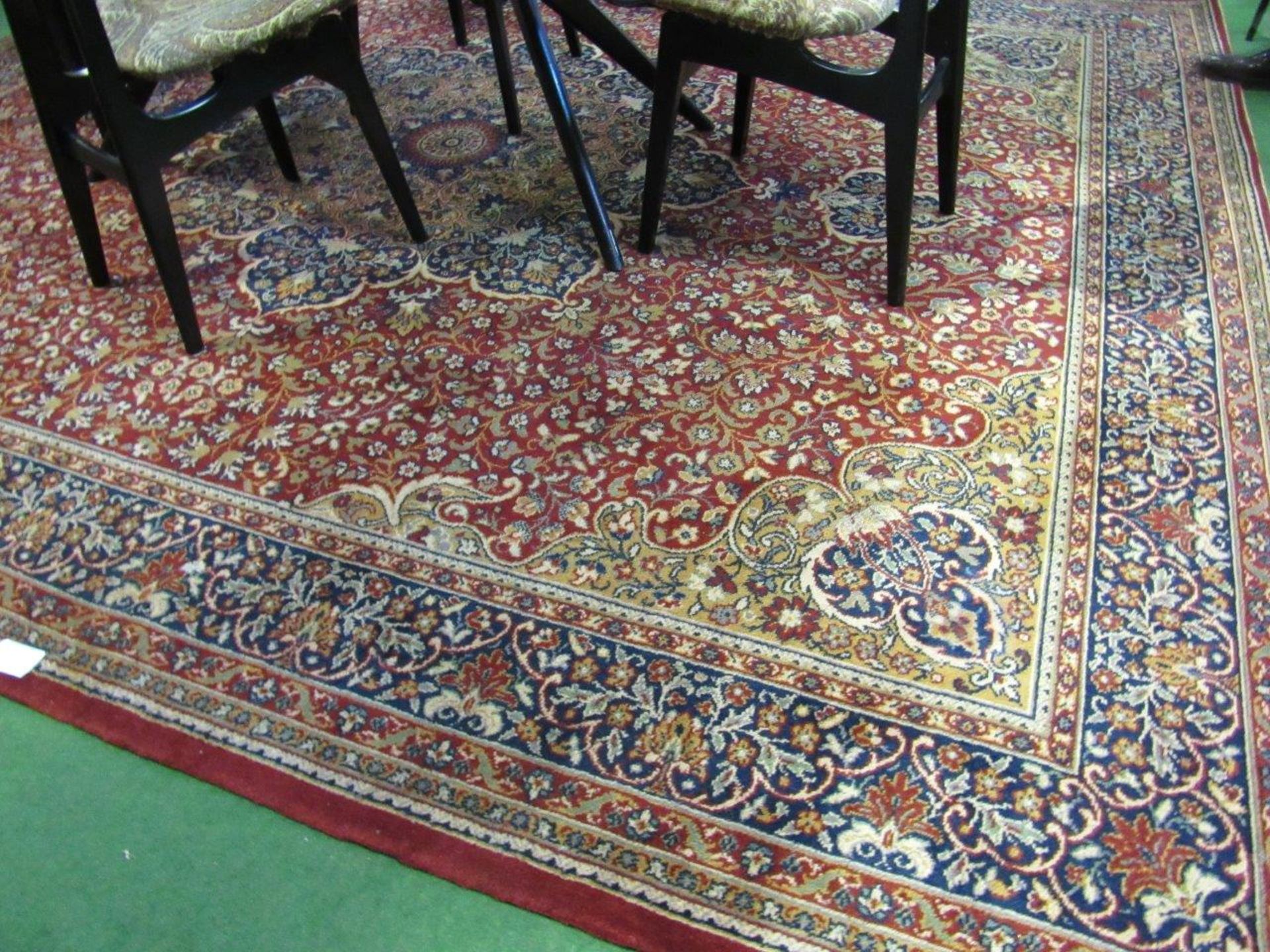 Red ground carpet 325 x 276cms. Estimate £50-80. - Image 2 of 2