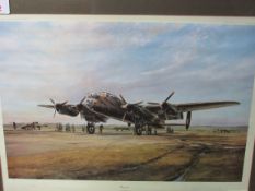 2 framed and glazed limited edition prints by Robert Taylor ""Lancaster Bombers"" signed by the