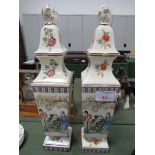 A pair of oriental-style vases. Estimate £40-50.