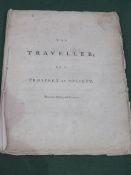 Antiquarian book: Oliver Goldsmith 'The traveller, or a Prospect of Society' 4th edition 1765.