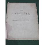 Antiquarian book: Oliver Goldsmith 'The traveller, or a Prospect of Society' 4th edition 1765.