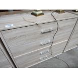 Melamine chest of 4 drawers, 98 x 40 x 86cms.