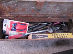 Metal tool box and contents.