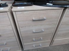 Melamine chest of 4 drawers, 54 x 40 x 86cms.