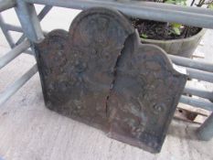 Cast iron plaque as found.