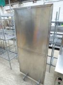 Stainless steel heat shield.