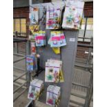 Quantity of bird cage accessories together with display stand.