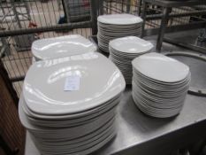 Quantity of Churchill white china plates.