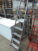 Alumininum 5 step ladders.