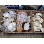 3 boxes of assorted china ware.