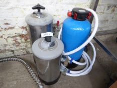 3 water softeners.