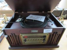 Vintage Collection Gramophone deck, CD player and tuner.