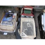 Large quantity of commemorative newspapers plus various vintage travel guides.