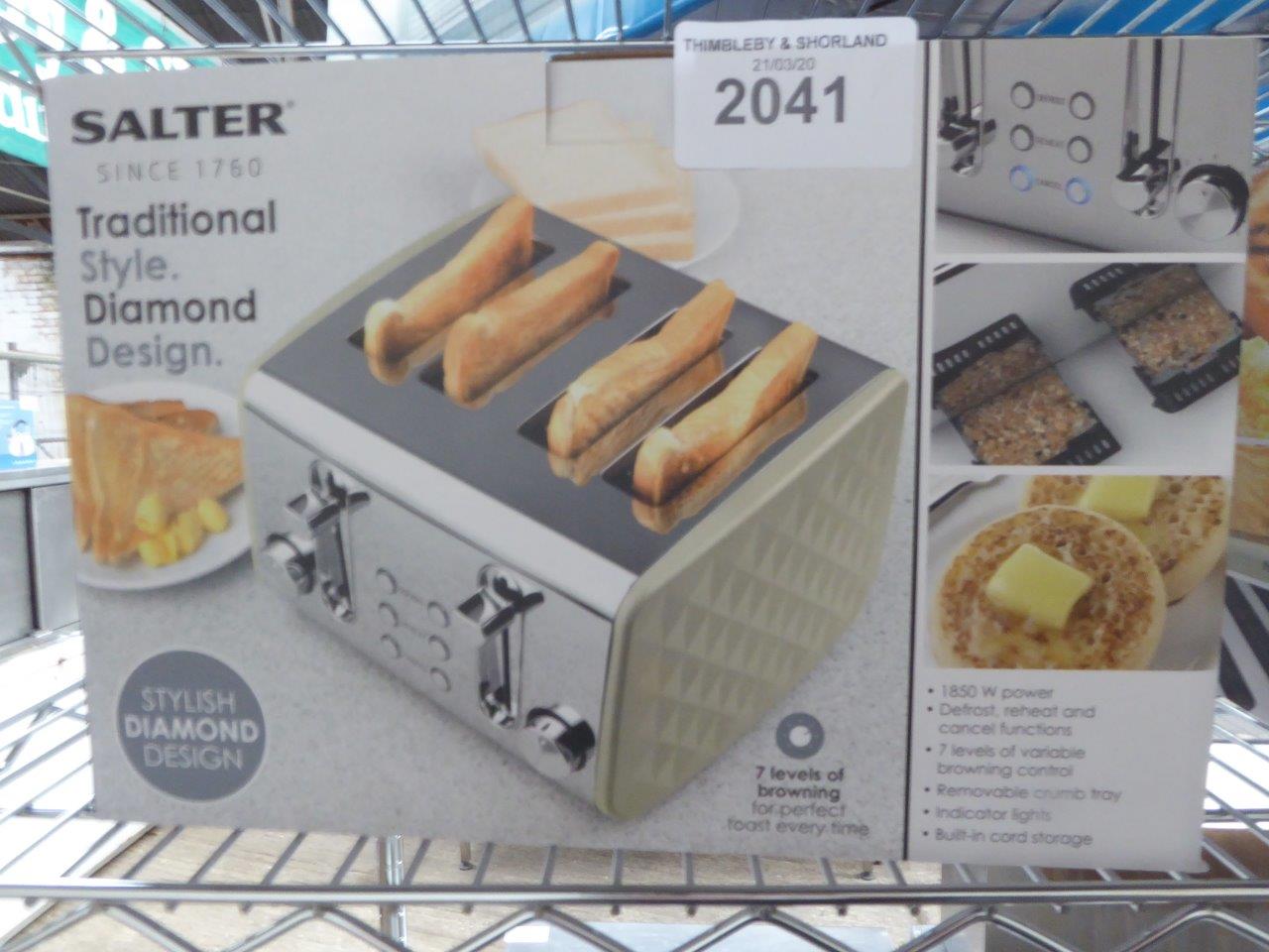 New Salter 4 slice toaster.