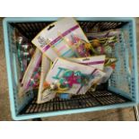 Box of bird cage accessories and box of pet cage play tubes.